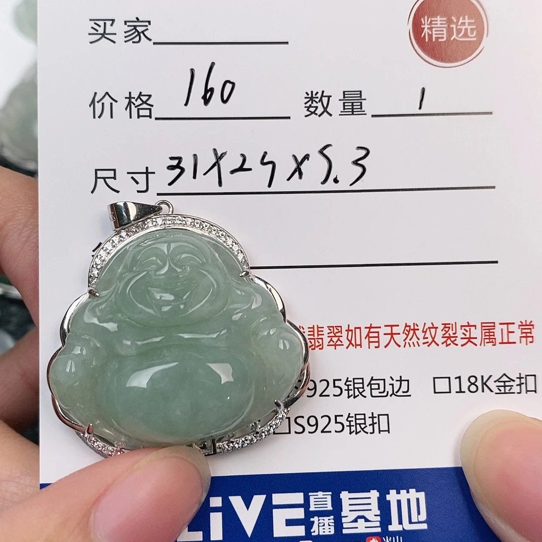 翡翠银S925镶嵌颈饰