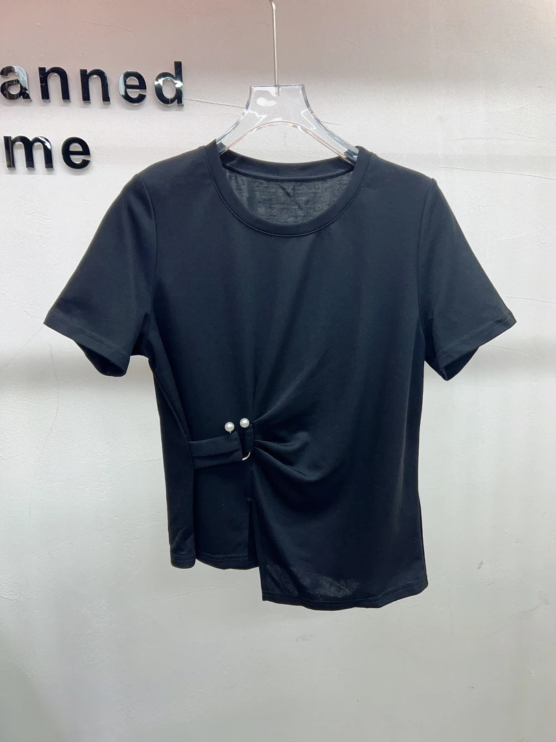 【JINJIN】2025夏季新款小众设计款T恤短袖（4685）NO退NO换