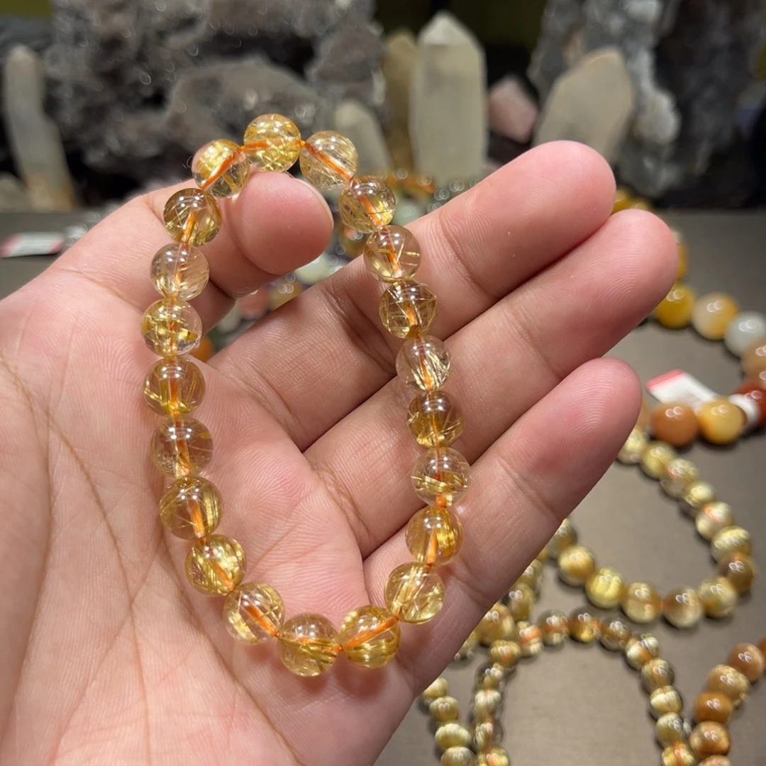 未镶嵌手串水晶钛晶