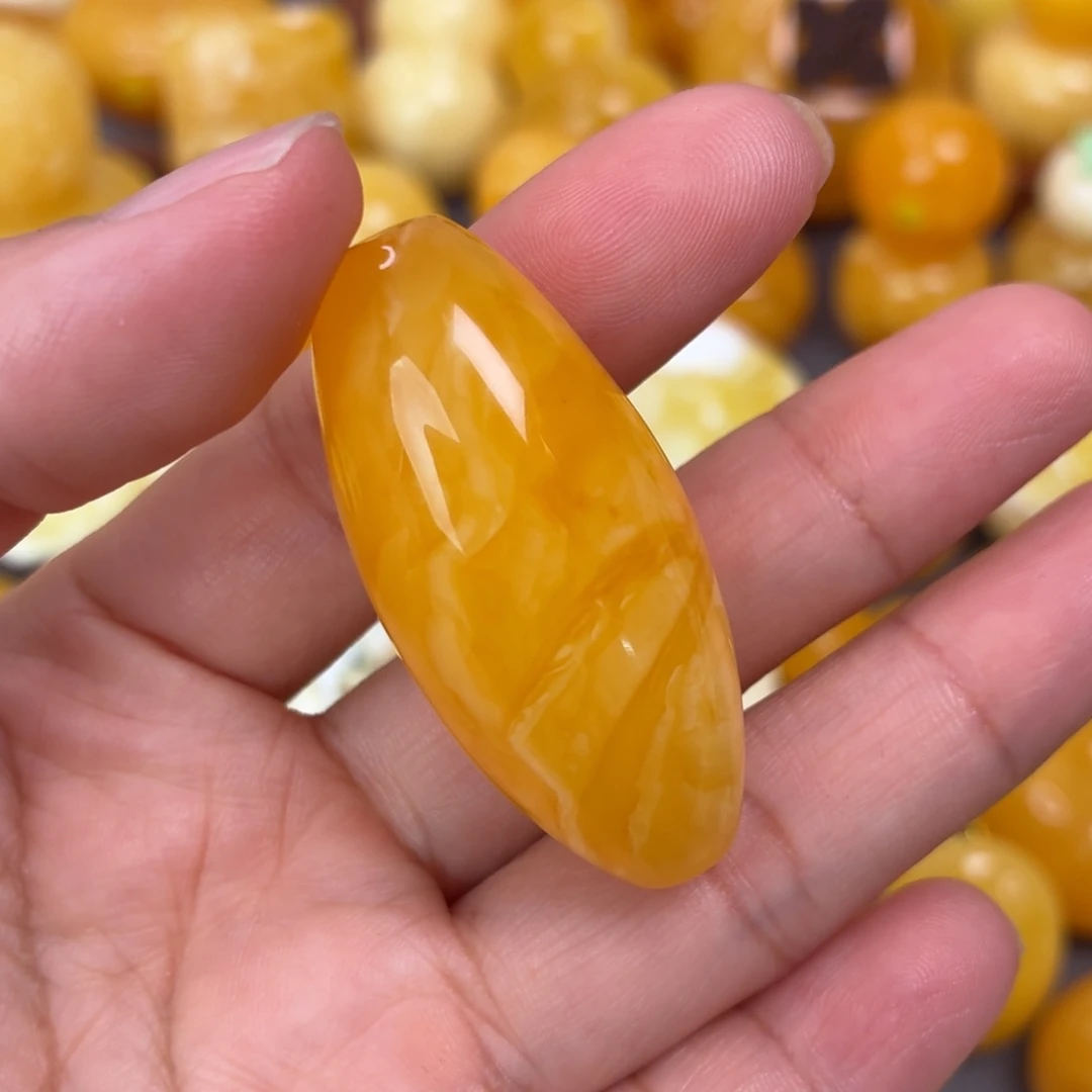 蜜蜡未镶嵌吊坠(不含链)长枣珠