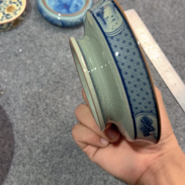 黑***煞淘泥红山水大高足壶承微瑕