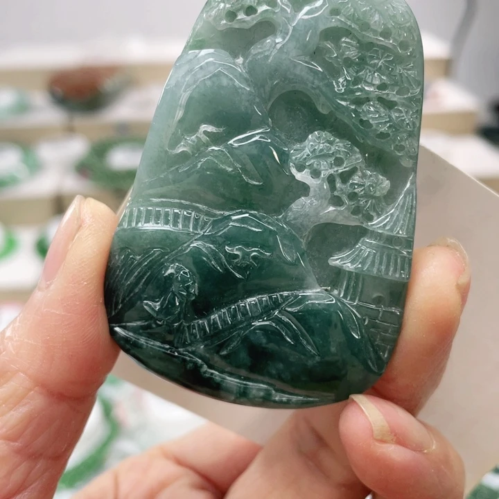 翡翠未镶嵌手链天然翡翠吊坠