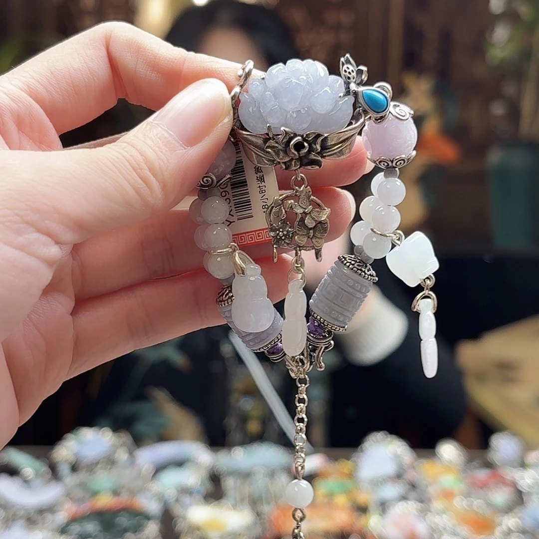 翡翠银S925镶嵌手链手链