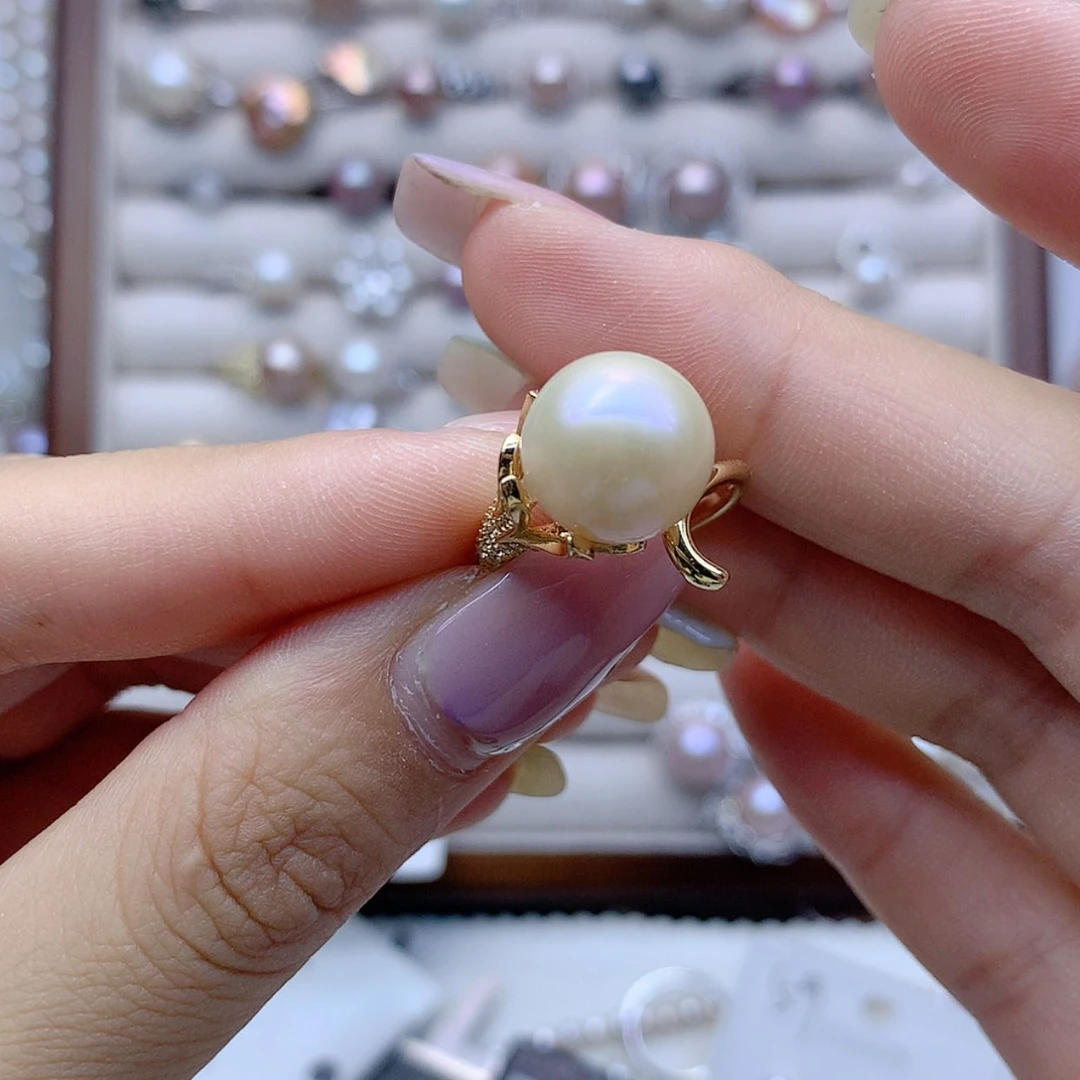 【闪购商品】戒指银S925镶嵌淡水珍珠缓*