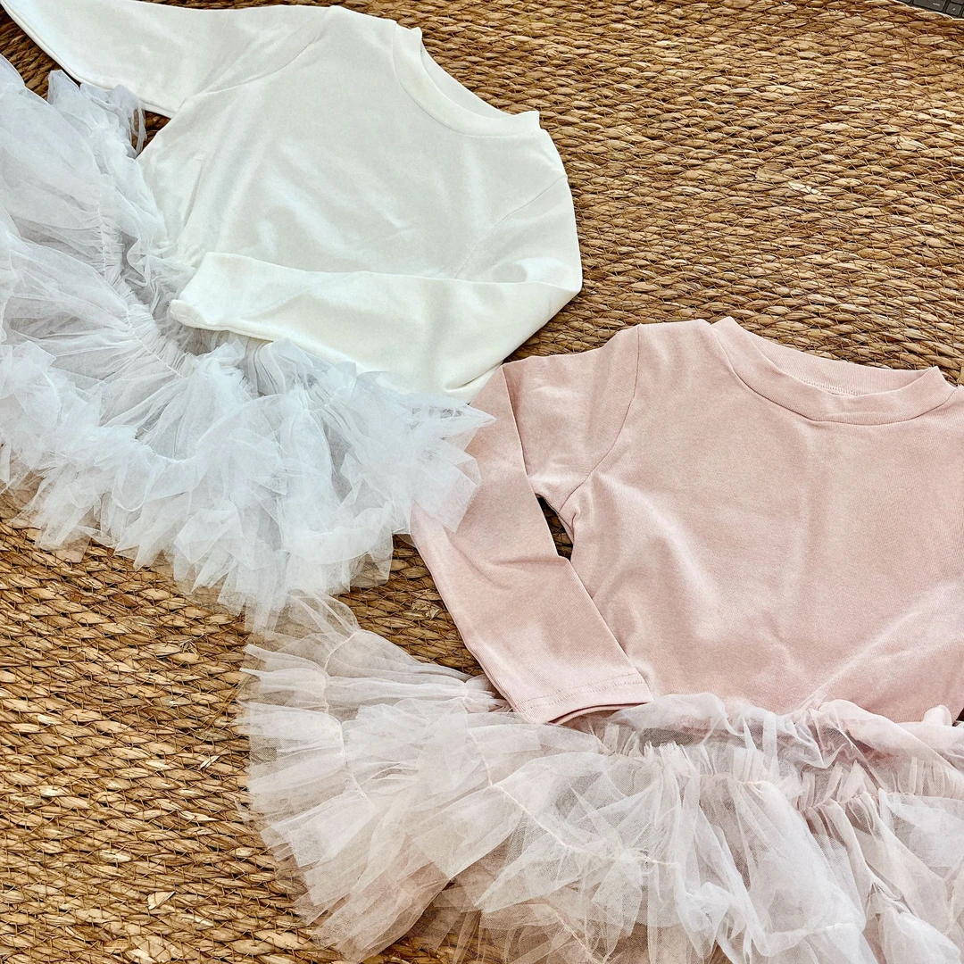 儿童春款网纱拼接T恤