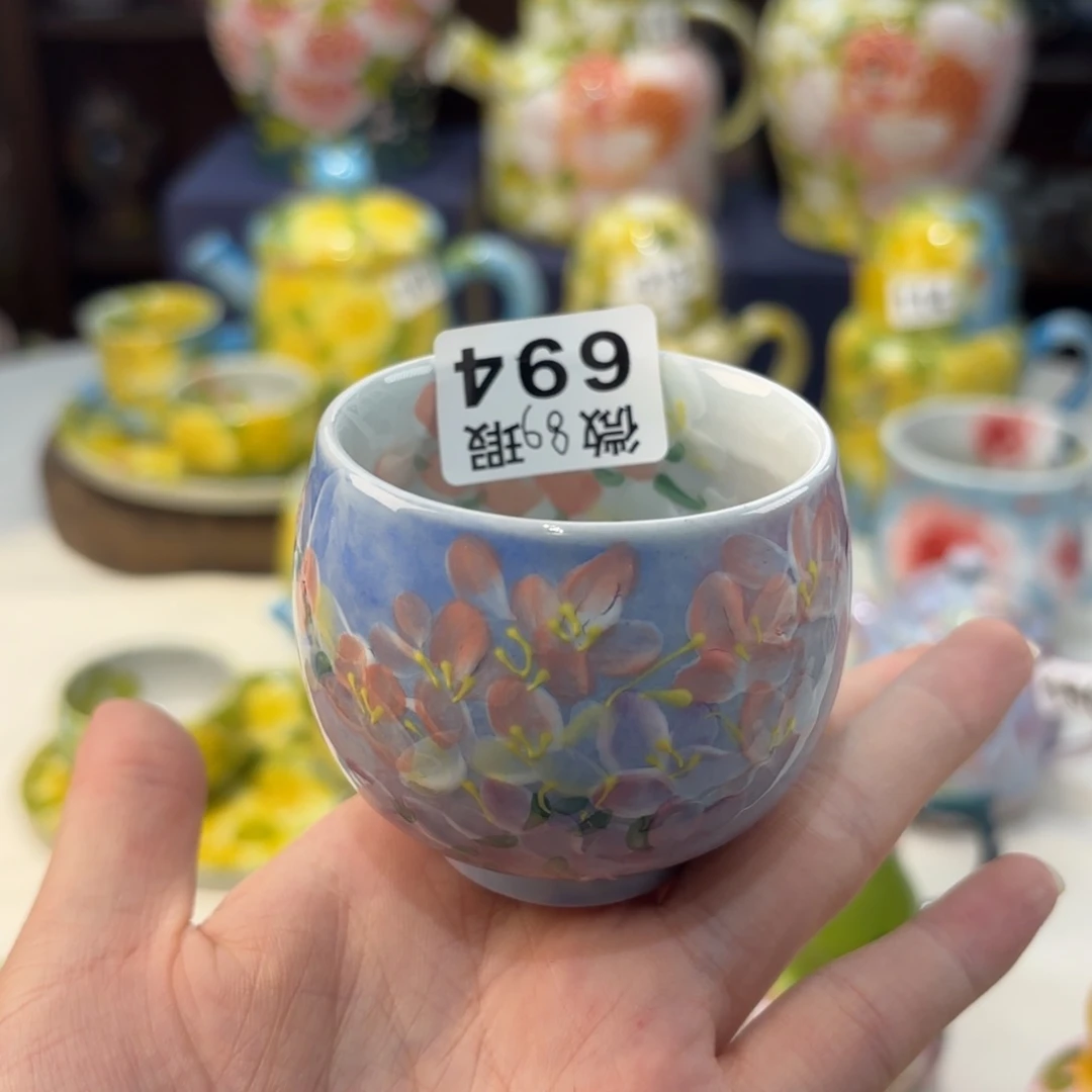 景德镇手绘高温釉下彩陶瓷茶具
