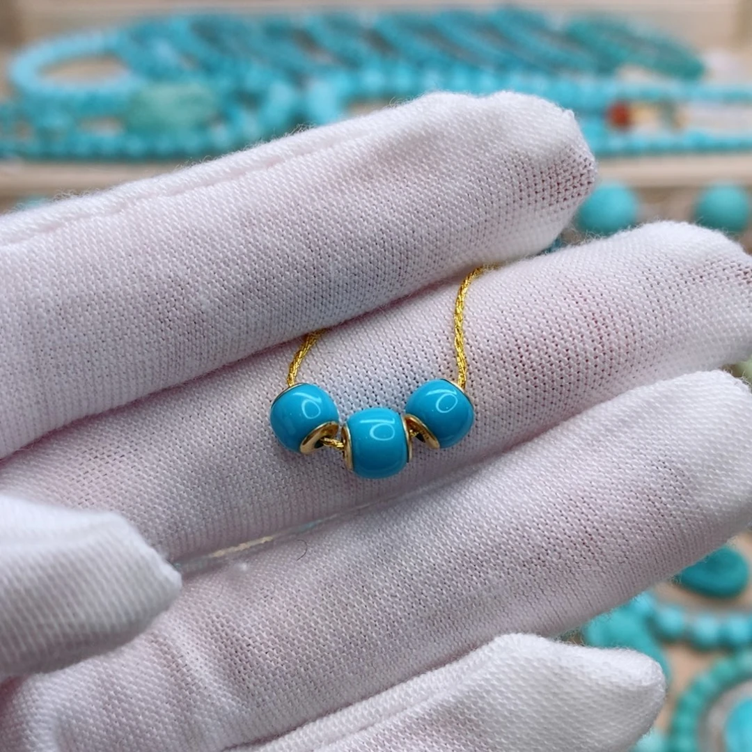 绿松石未镶嵌珠宝奇石5.7mm