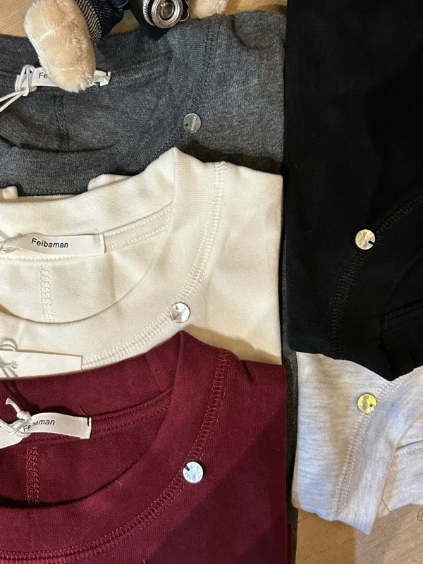 【自有简意】圆领短袖t恤女2024早秋新款内搭修身打底衫01091-3