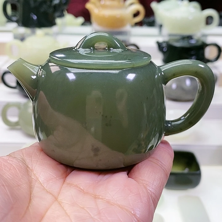 未镶嵌和田玉挂件茶壶120m l