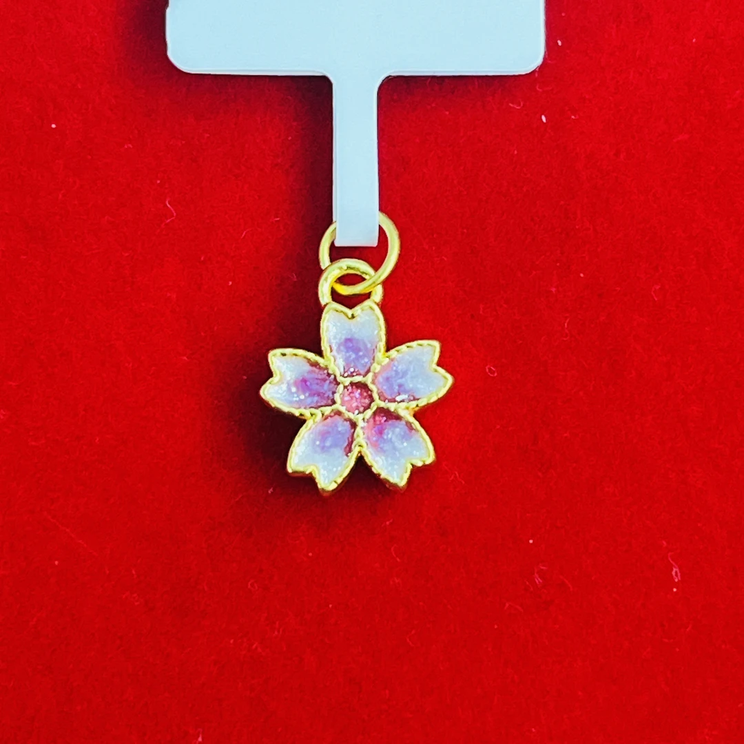 【夏夏专享】足金999饰品 紫色小花吊坠 0.30 GP