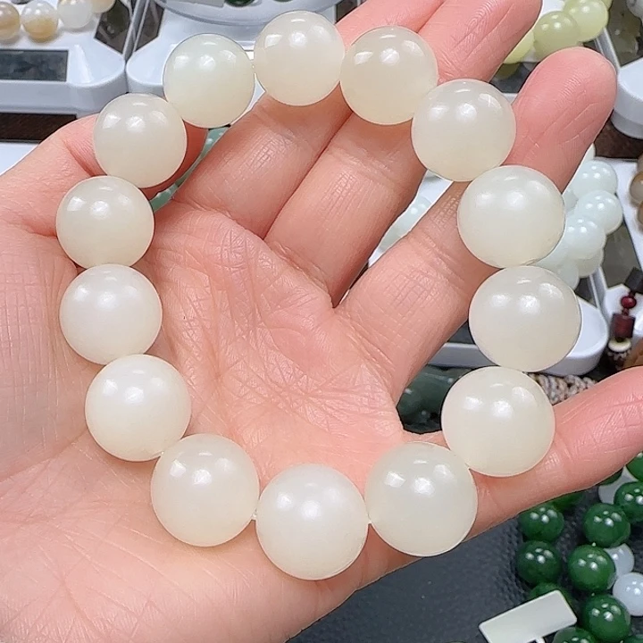 和田玉手串未镶嵌