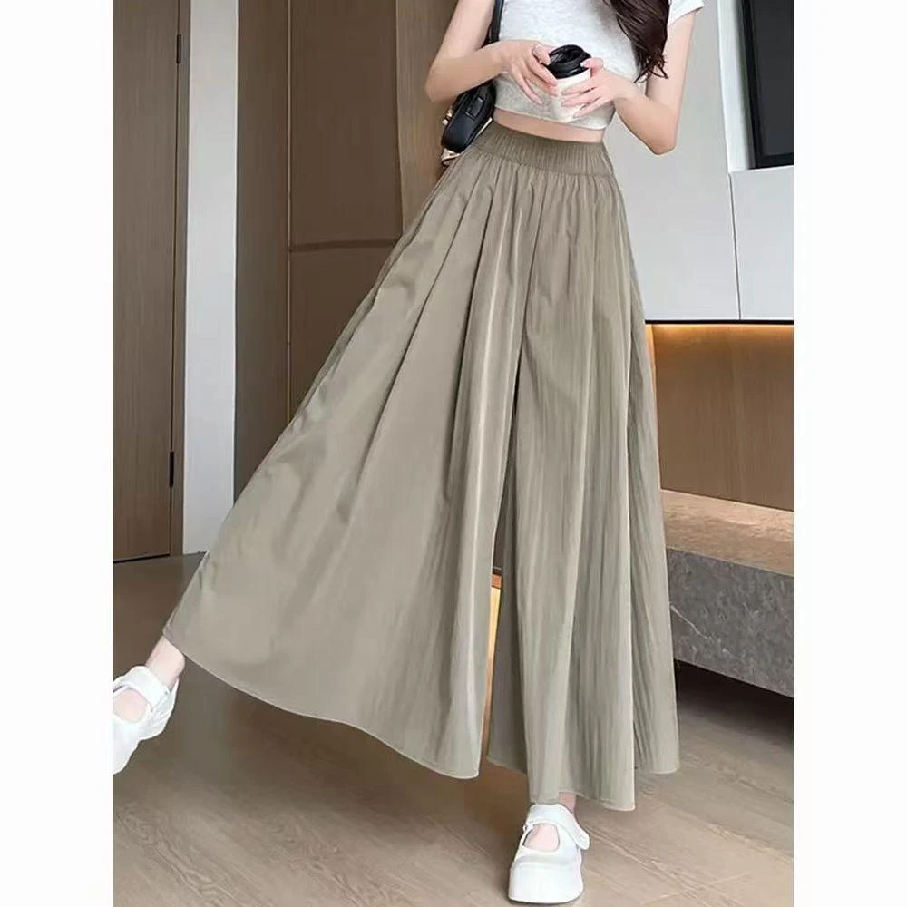 【有口袋+运补5元】山本九分裙裤休闲女高腰显瘦薄款阔腿裤11