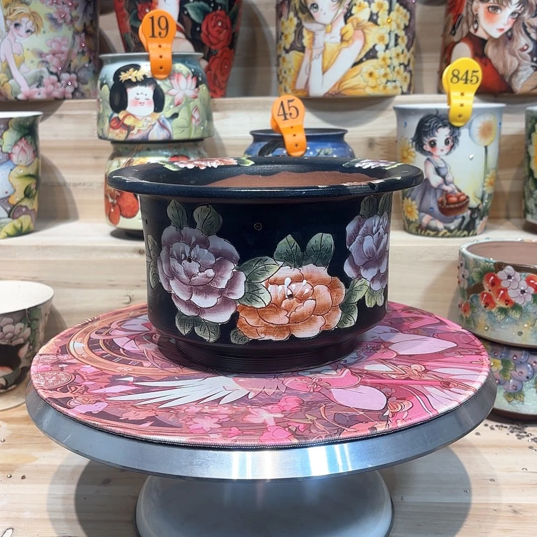 紫砂花盆手工花盆默认微瑕16/12