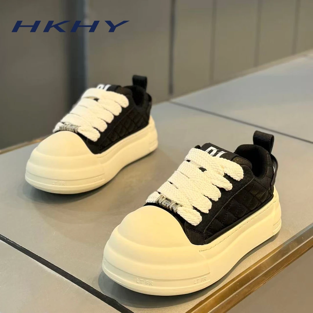HKHY男鞋秋冬新款保暖潮流百搭厚底鞋舒适软底增高厚底鞋子男款