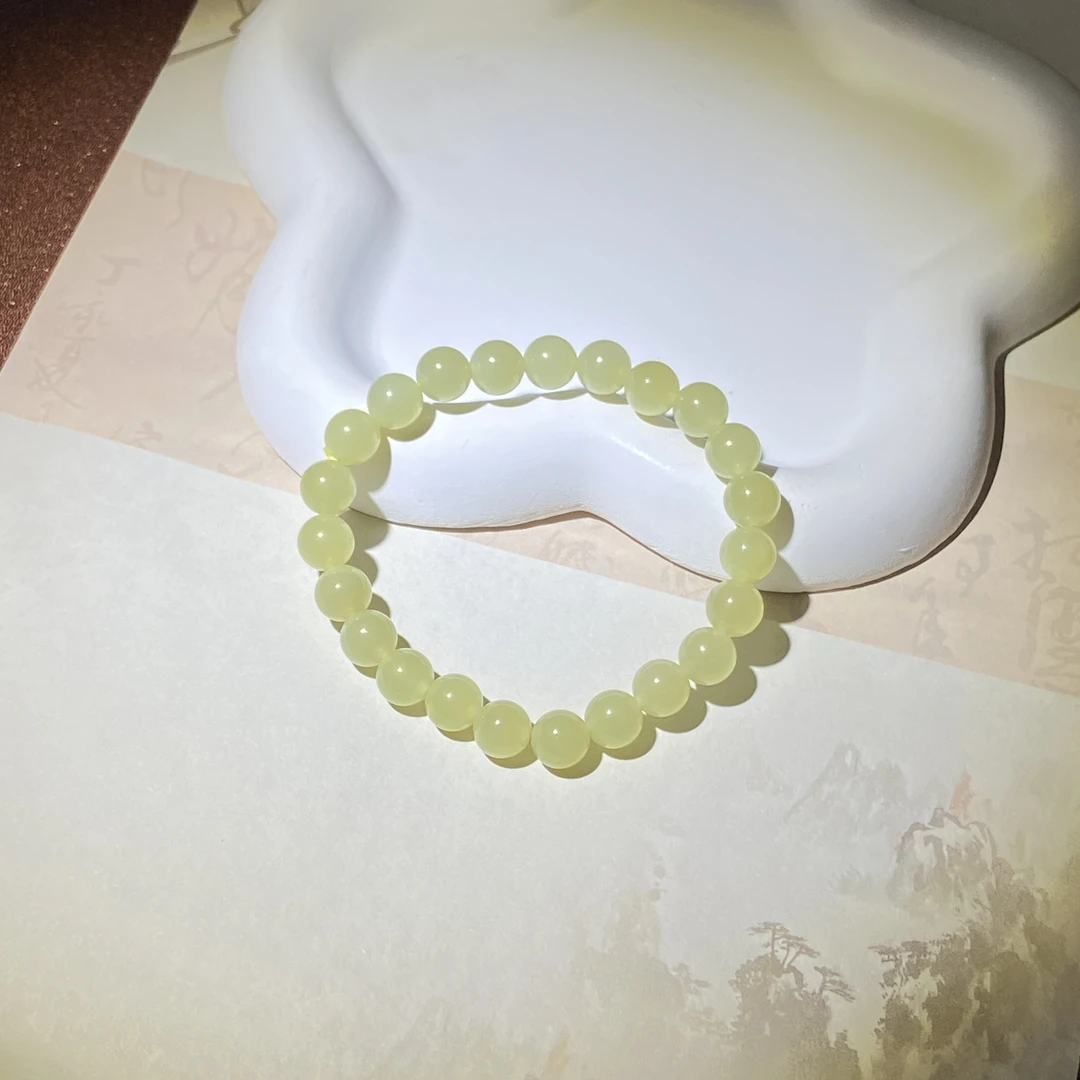 【渠小姐精选】SC7112 和田玉黄口手串约卡8mm