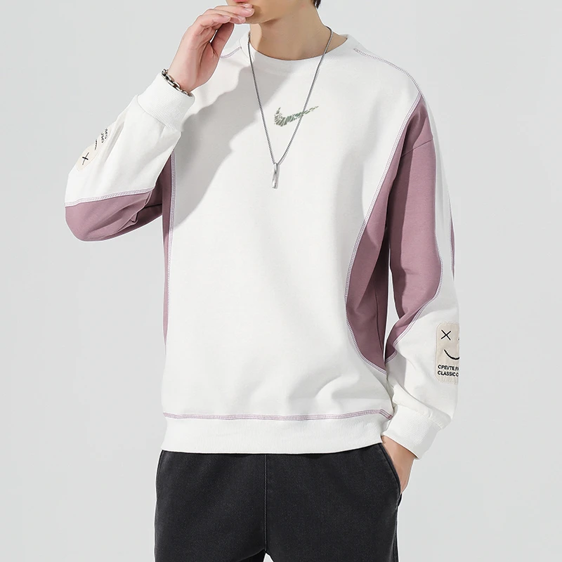 【一折专区】奥莱专柜 春秋季内搭运动卫衣男士休闲宽松大码圆领潮