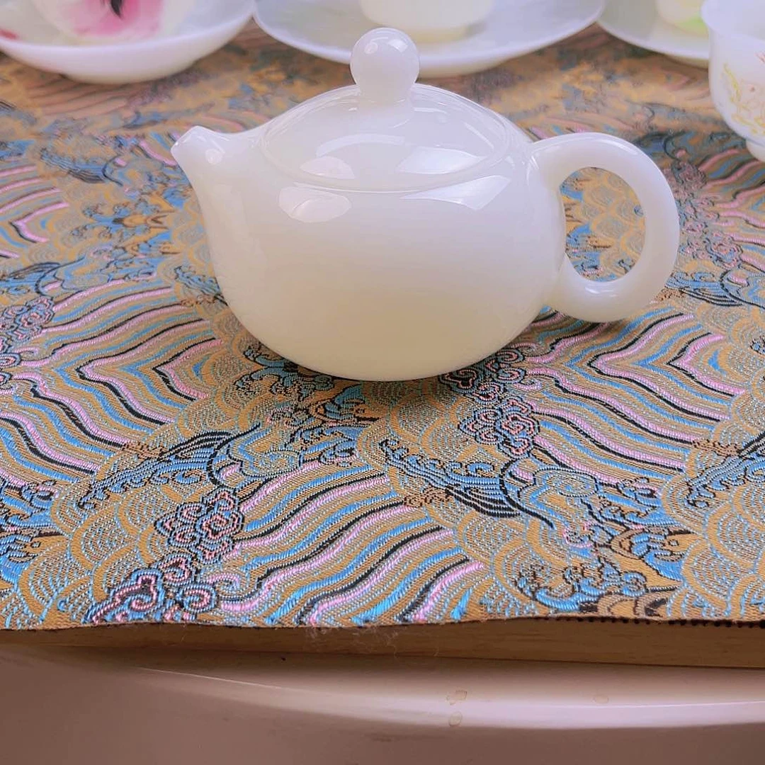 盖碗瓷高档皙白玉瓷茶壶