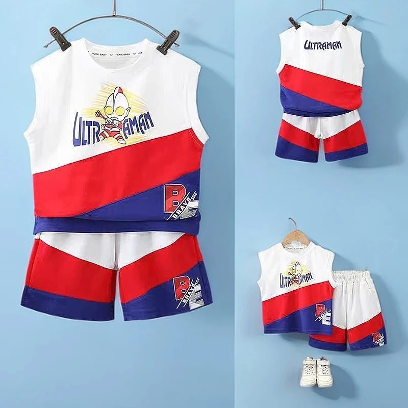 运动薄款男卡通动漫夏季套头套装男童款