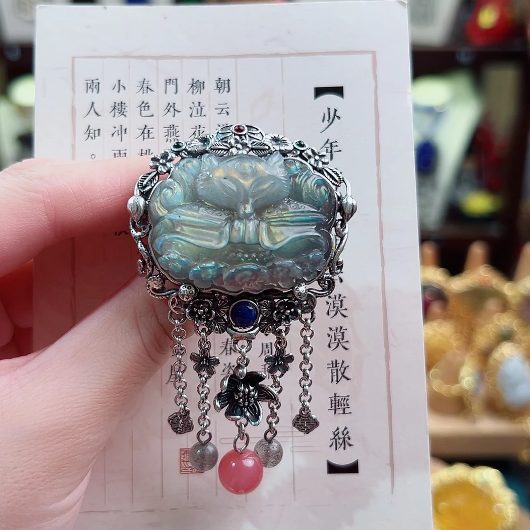 银S925镶嵌戒指月光石戒指