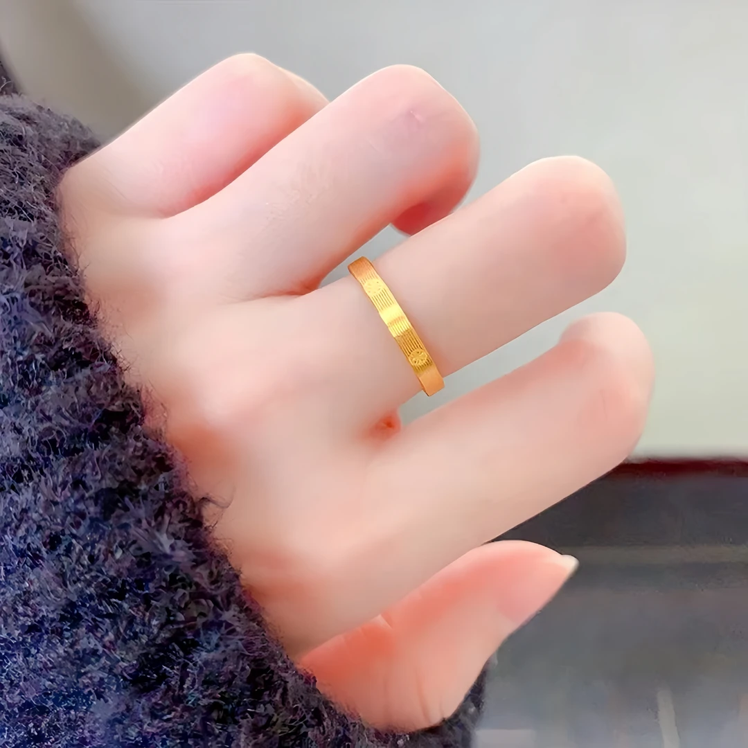 Chow Tai Seng/周大生足金拉丝细卡家送女友520礼物送母亲节礼物