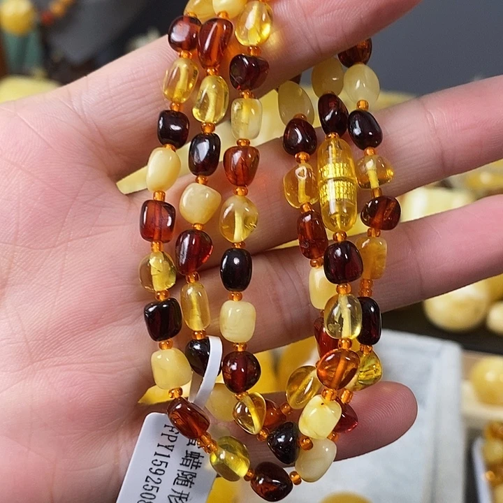 琥珀未镶嵌裸石多圈