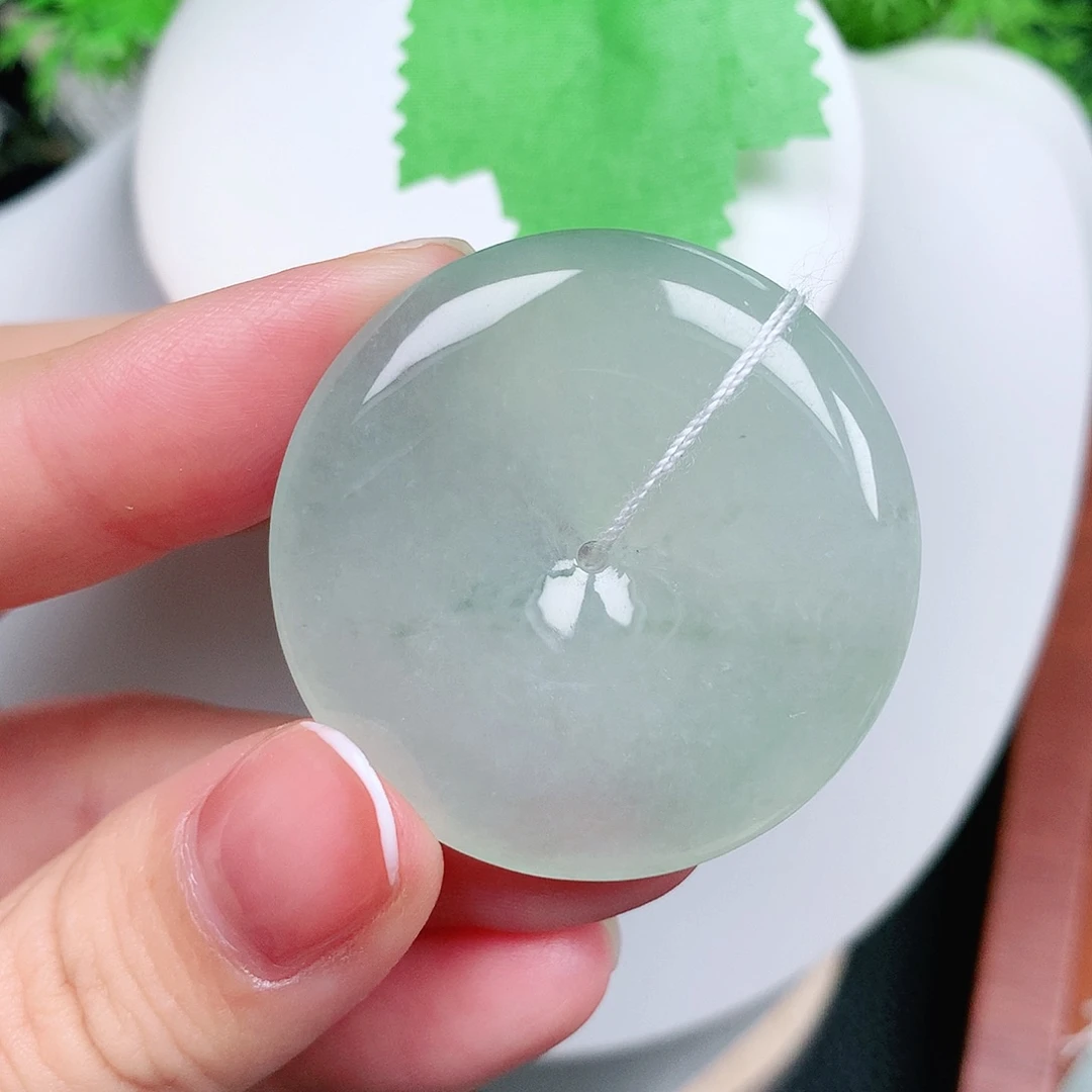 翡翠未镶嵌颈饰平安37.7-5.8