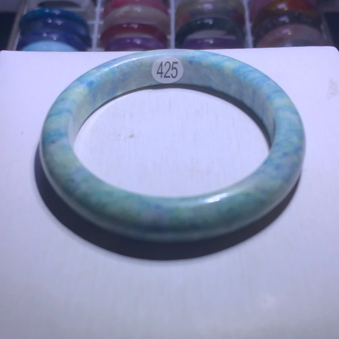 手镯银S925镶嵌水晶方纳石55.7圈425