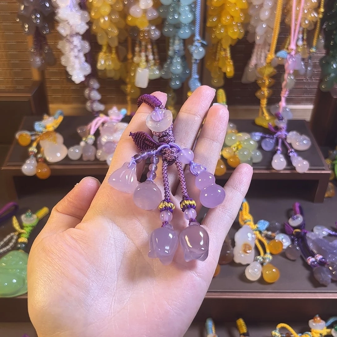 ****时玛瑙/玉髓未镶嵌车挂钥匙扣