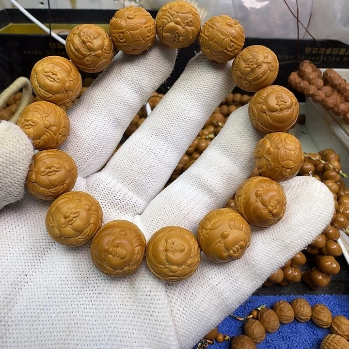手串猴头核桃猴头雕刻财迷手串