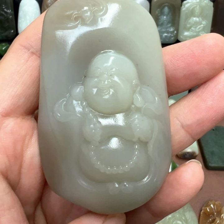 未镶嵌和田玉把件猪*