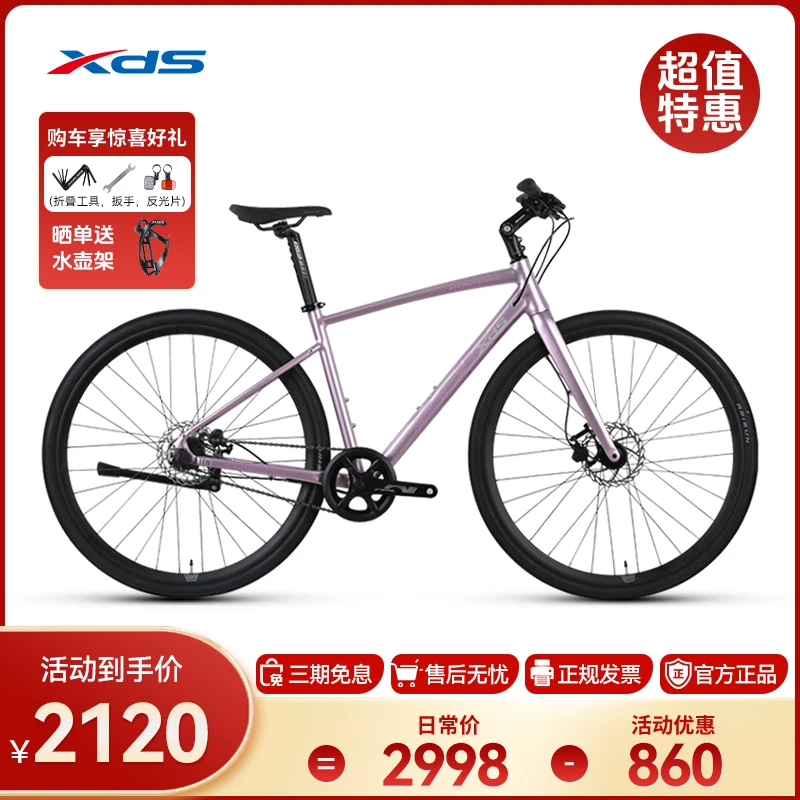 XDS/喜德盛新款极速600超轻铝合金车架隐藏式内走线平把公路车