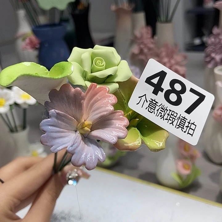 陶瓷纯手工捏花设计