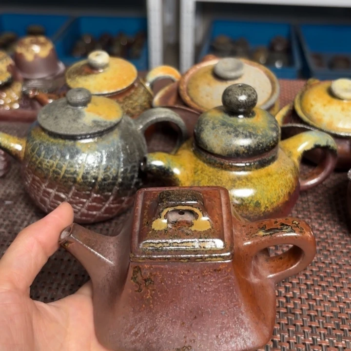 茶杯紫砂小*?须纹石瓢