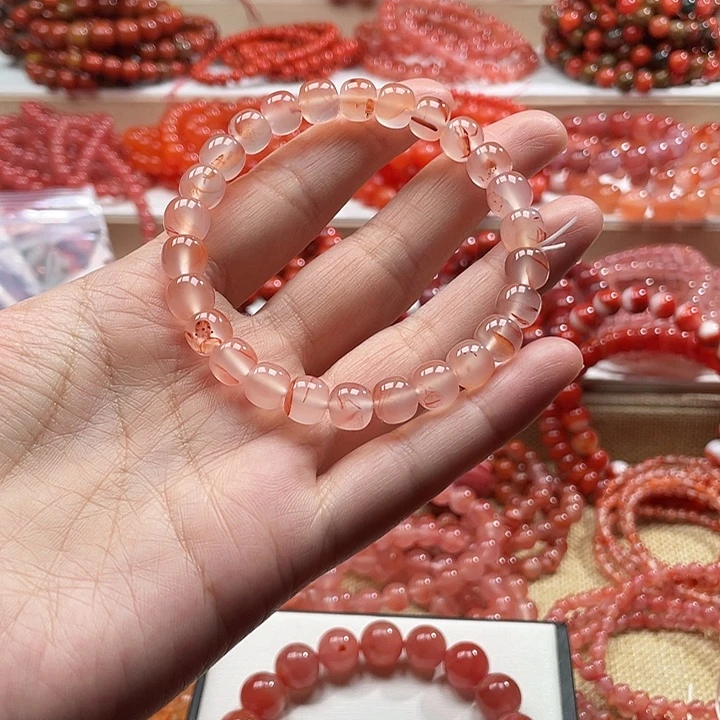 南红玛瑙未镶嵌手链