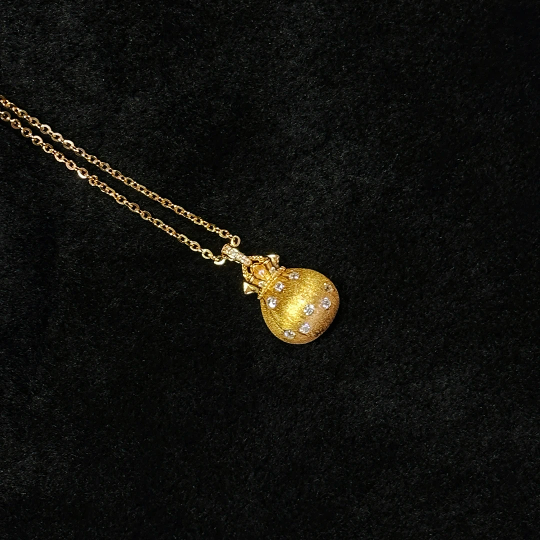 江屿 坠链均925银 钱袋子项链