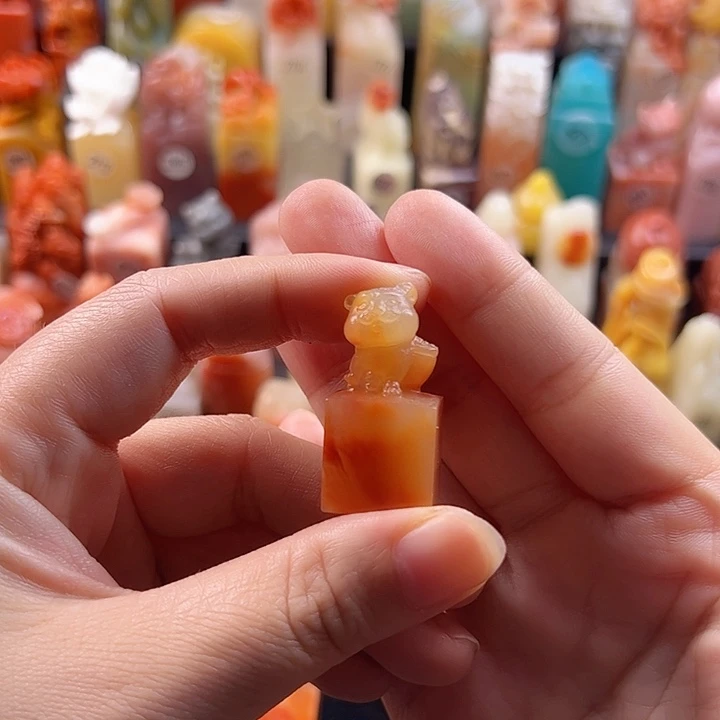 老挝石印石手工定制1.6厘米，老虎，包刻