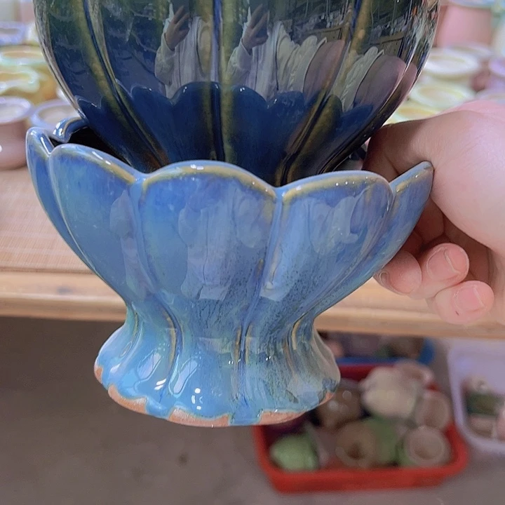 红陶陶瓷花盆当场满12包邮瑕疵