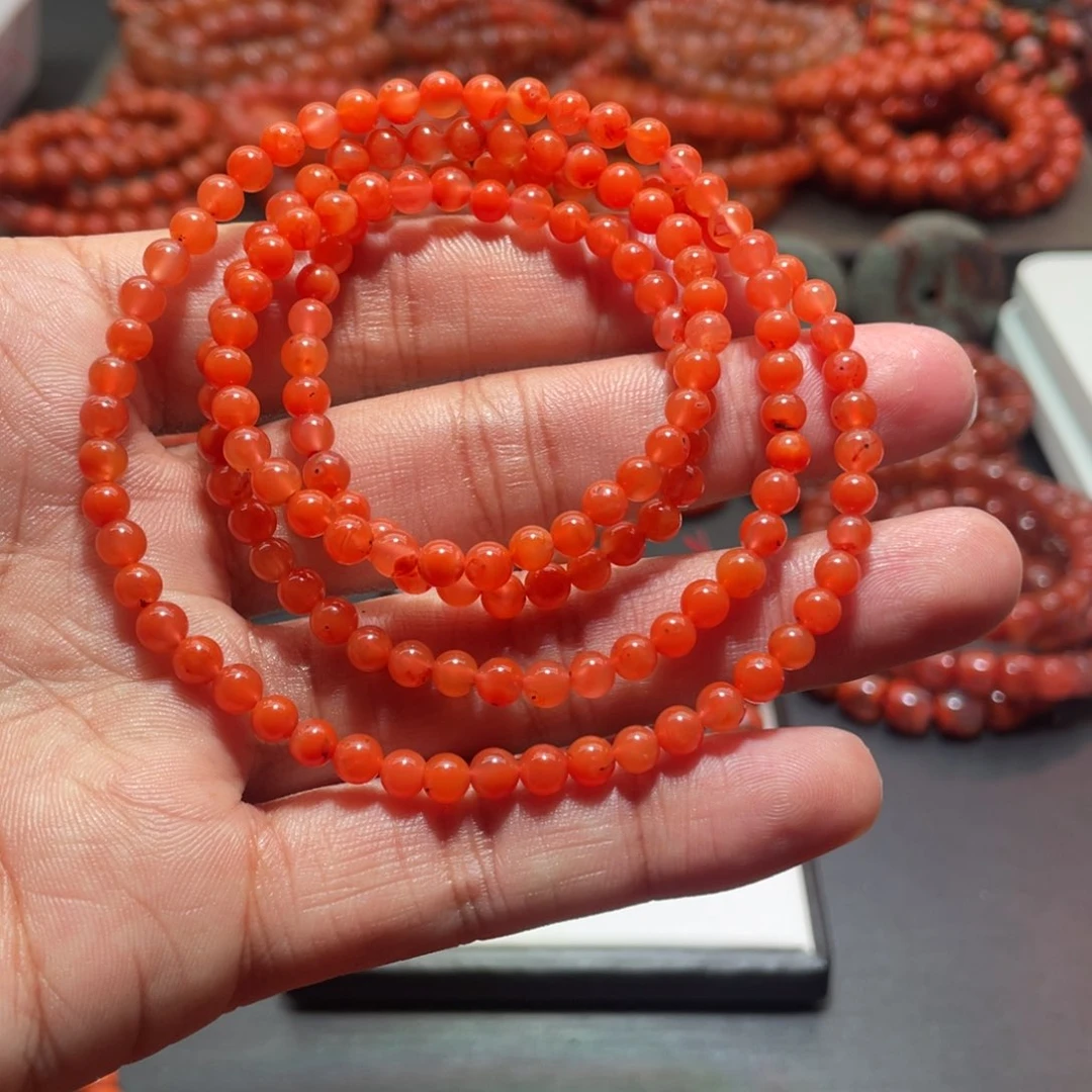 南红玛瑙手链未镶嵌