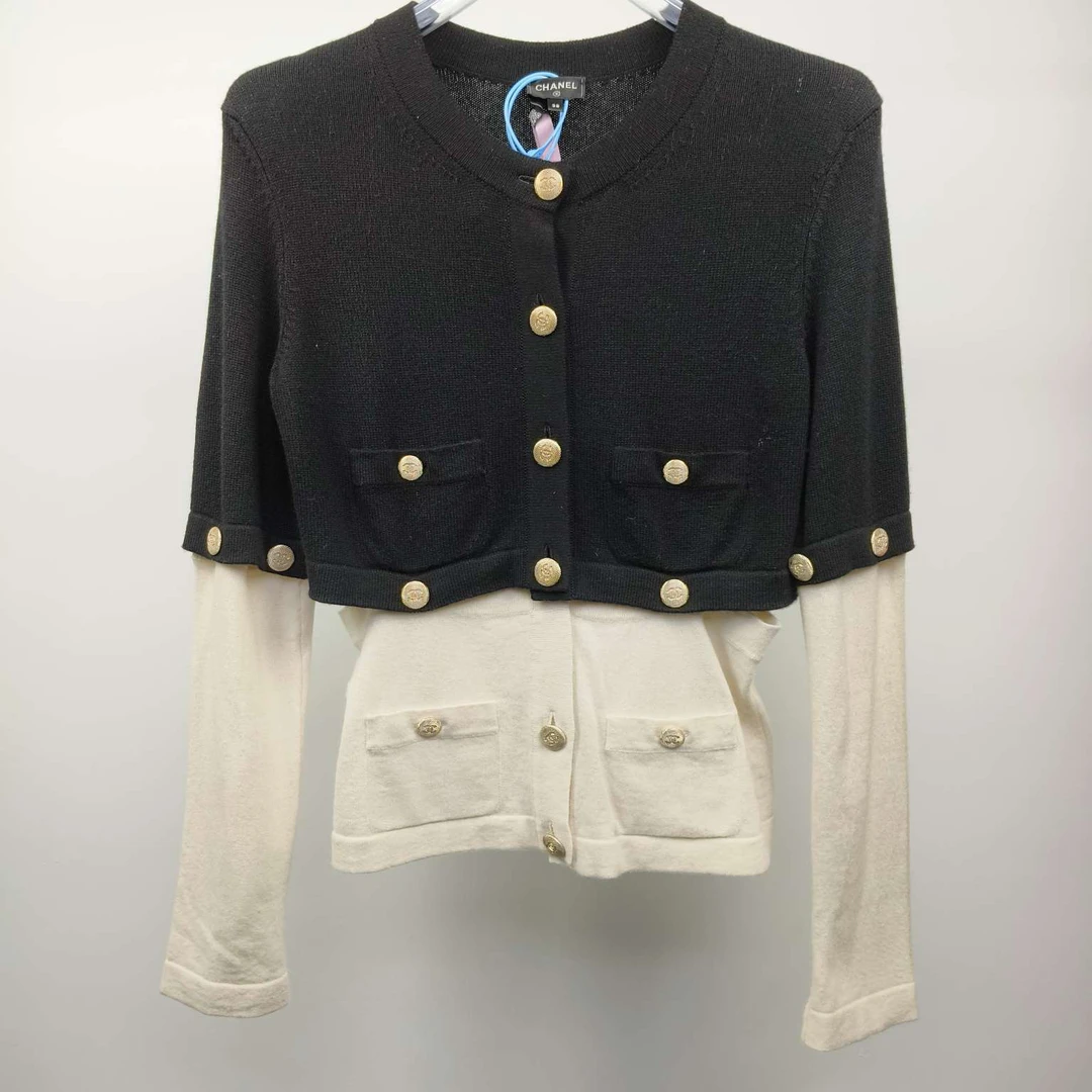 99新 Chanel/香奈儿 /38码/SS22羊绒开襟外套针织衫羊绒衫