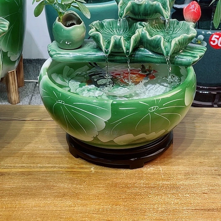 陶景德镇高温流水摆件333