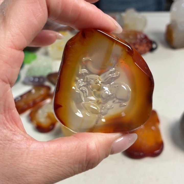 玛瑙/玉髓未镶嵌吊坠(不含链)