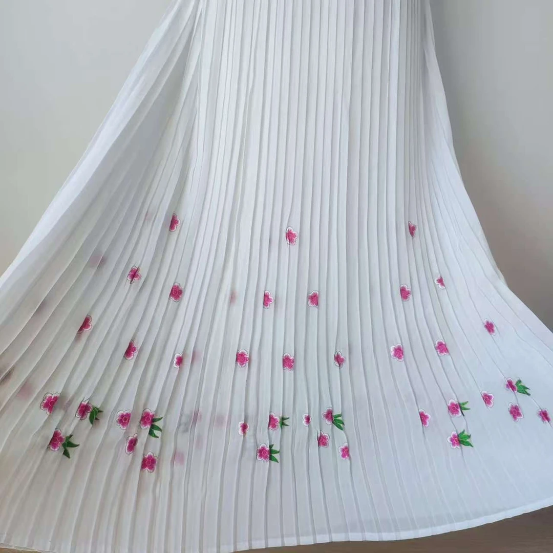 花旦小旦新品百褶裙戏曲古装越剧戏剧黄梅戏丫鬟小姐复古舞台绣花