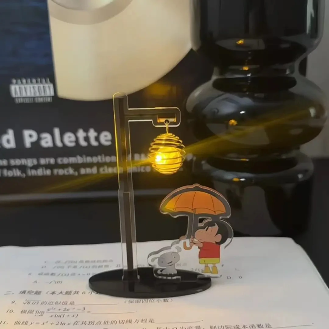 【莓柚】蜡笔小新亚克力创意灯笼立牌diy动漫卡牌桌面摆件小夜灯