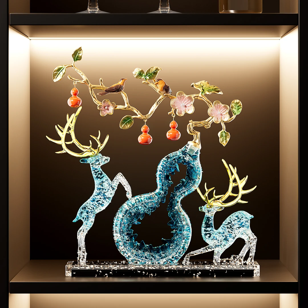 新中式葫芦摆件福禄客厅电视柜酒柜装饰品轻奢高档乔迁新居礼物