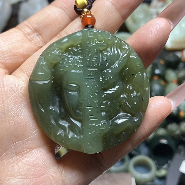 和田玉未镶嵌挂件