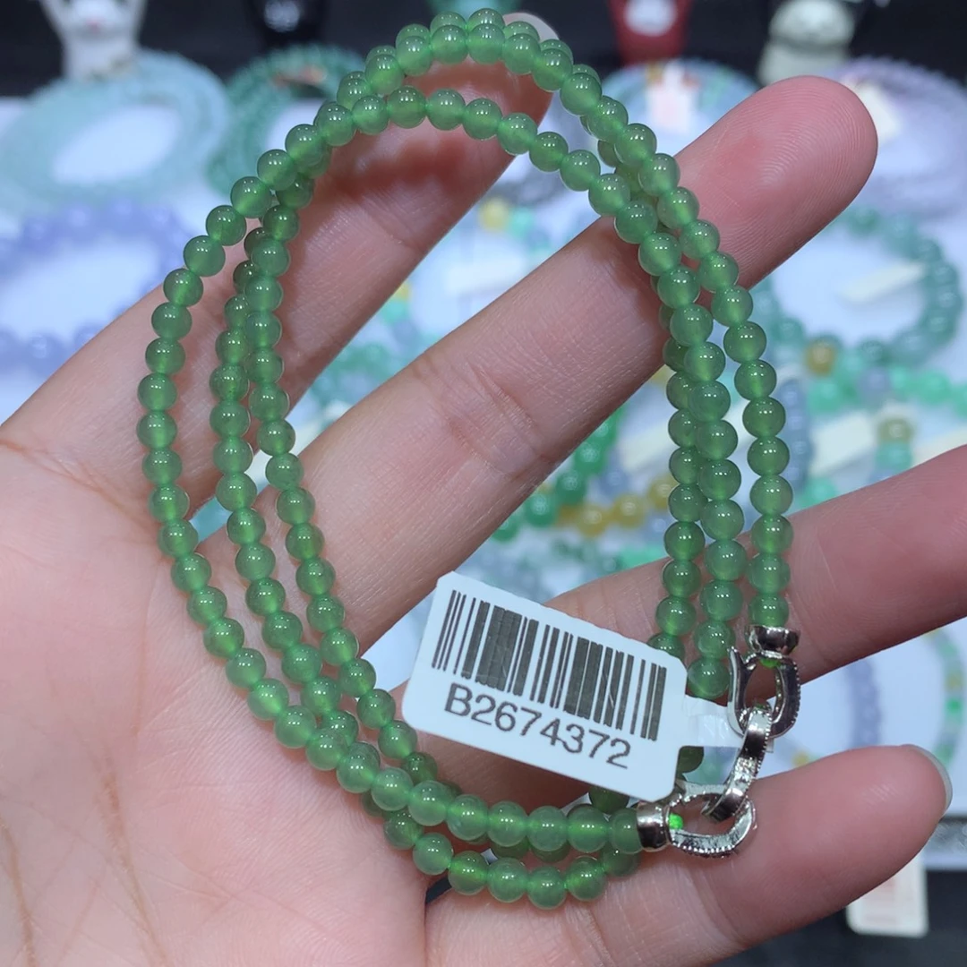 翡翠未镶嵌手串天然