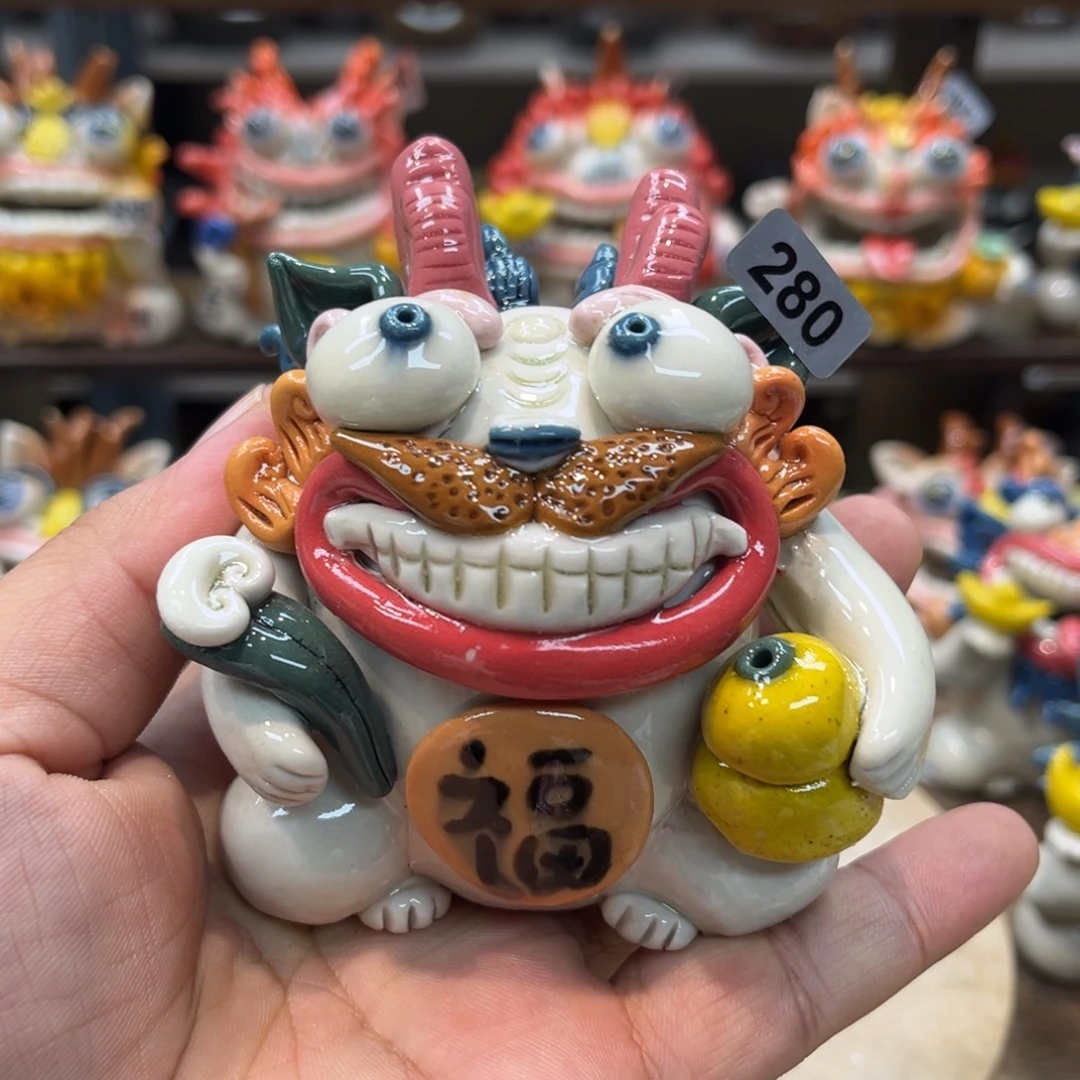 摆件纯手工抽象陶瓷摆件280
