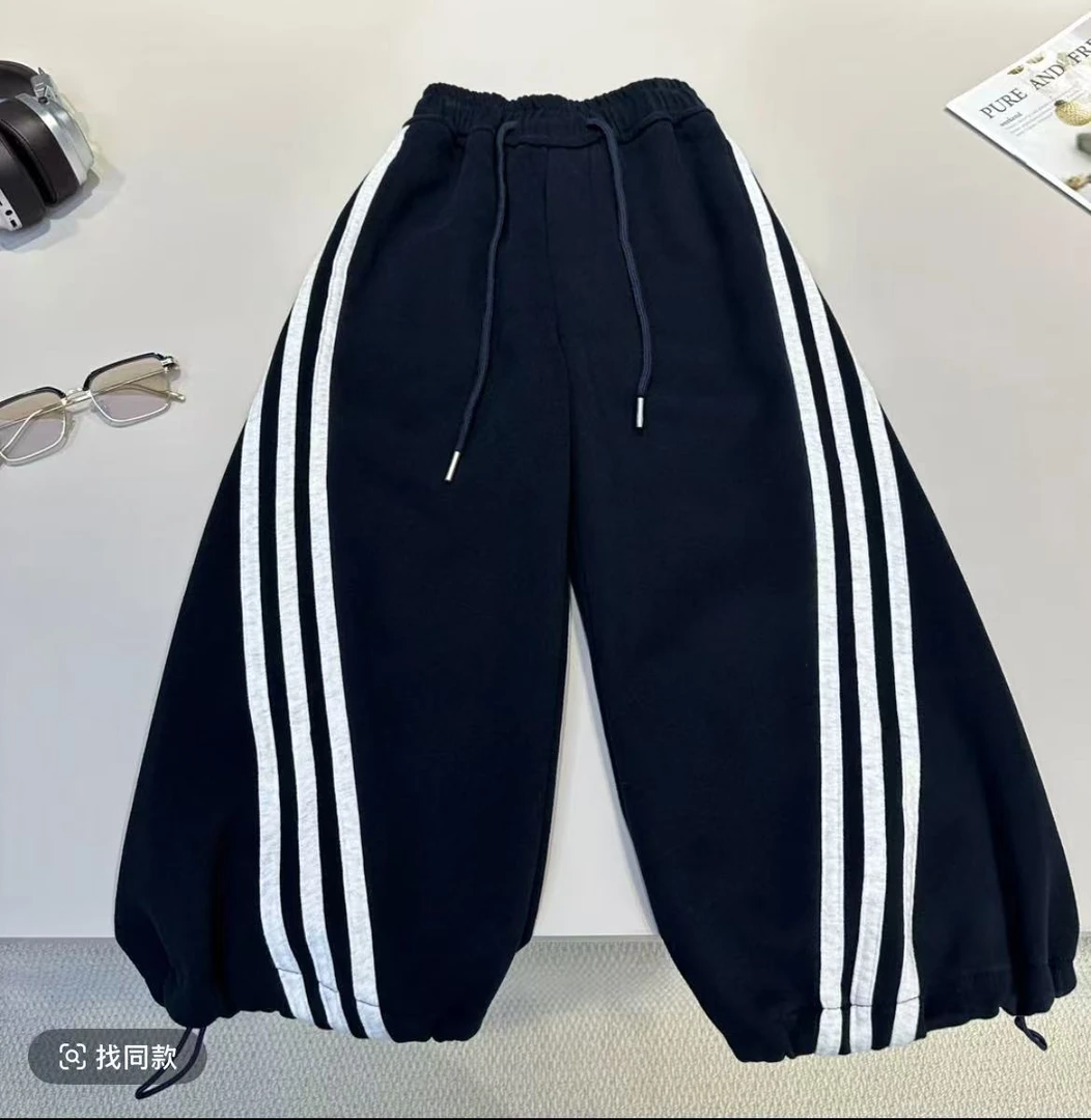 【版型超赞】儿童裤子男童弯刀裤秋装2025新款时尚中大童敞腿束脚裤