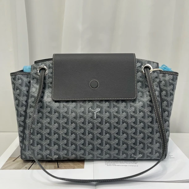 99新 Goyard GOYARD/戈雅灰色RouetteY字满印通勤  24年编码