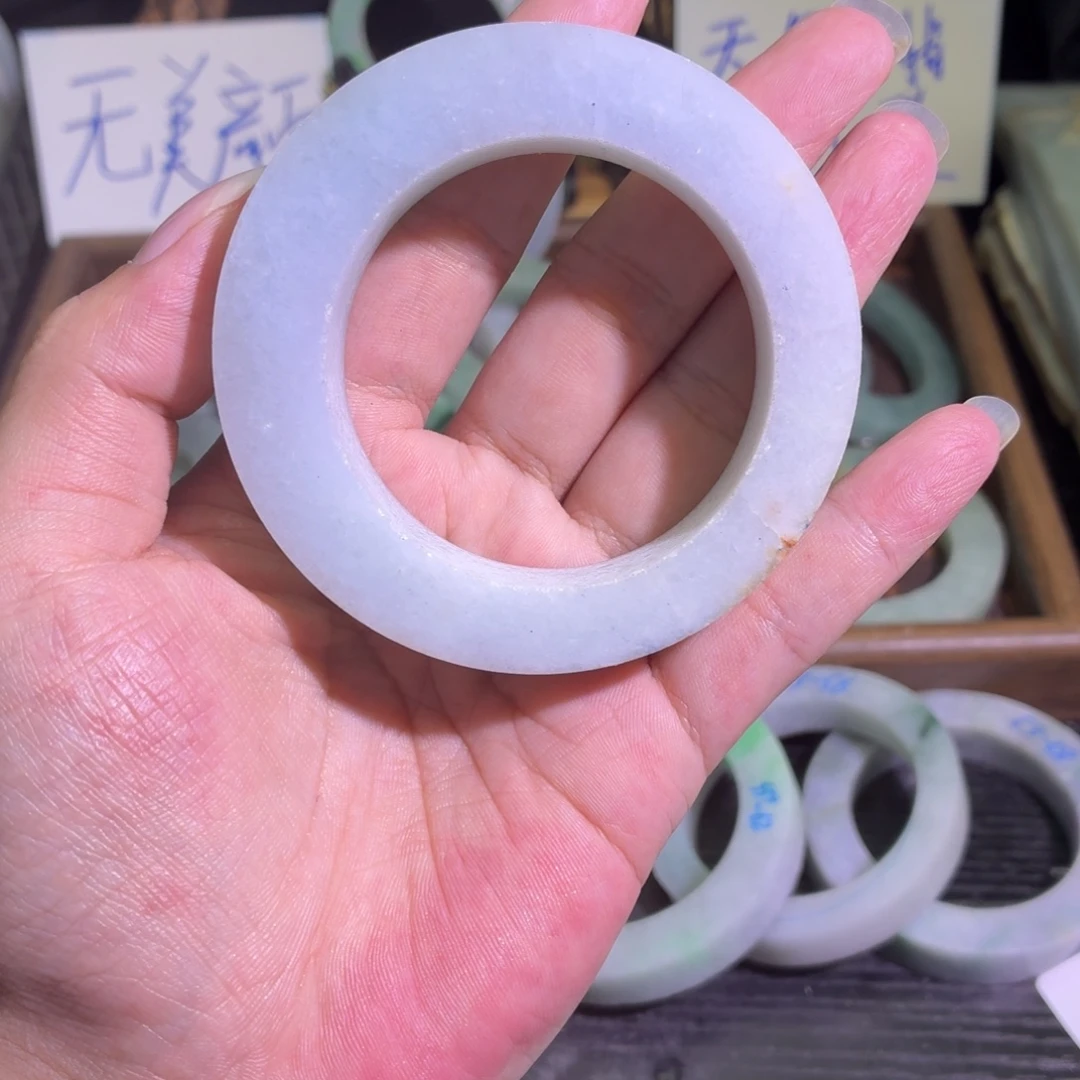 定制翡翠未镶嵌翡翠A货手镯毛胚定制
